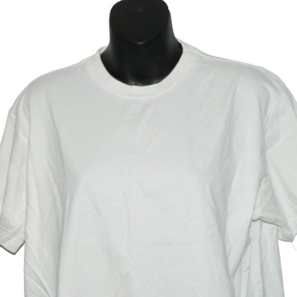 3 for/ $25 Champs Sport Mens White Plain High Crew Neck T-Shirt Size Medium - Picture 4 of 7